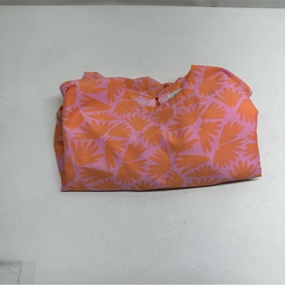 J.Marie dolman floral Orange and Pink Women's crop Top size Small - Picture 6 of 8